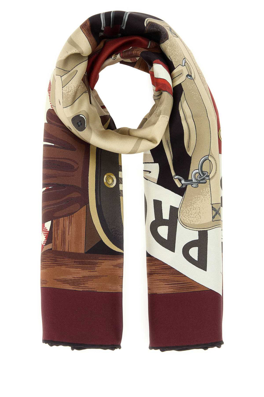 Oxbloodred Mulberry Silk Sciarpe E Foulard