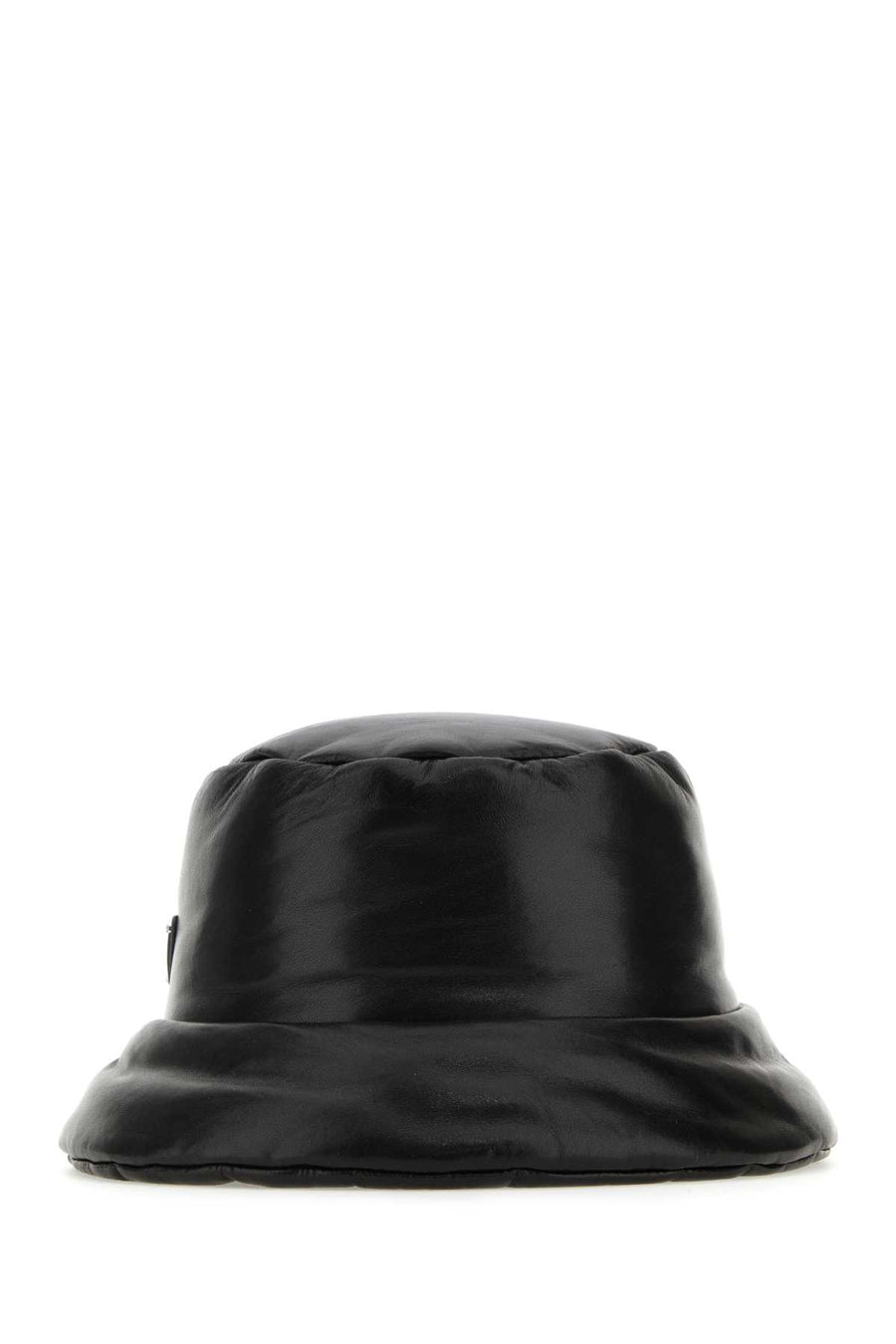 Prada CAPPELLI 100% lamb leather bucket hat in black