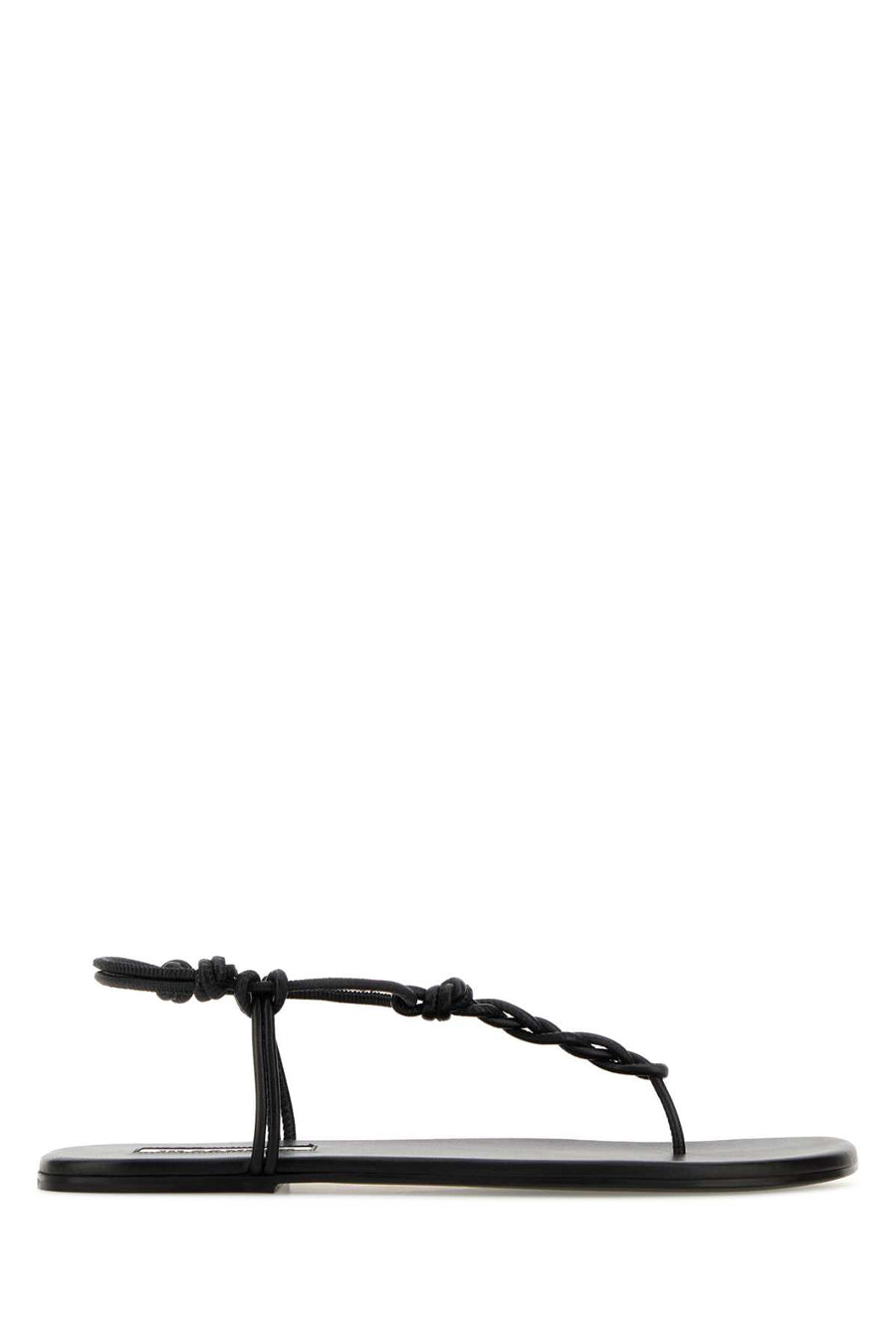 Jil Sander Exterior: 100% Ovine leather sandal in black
