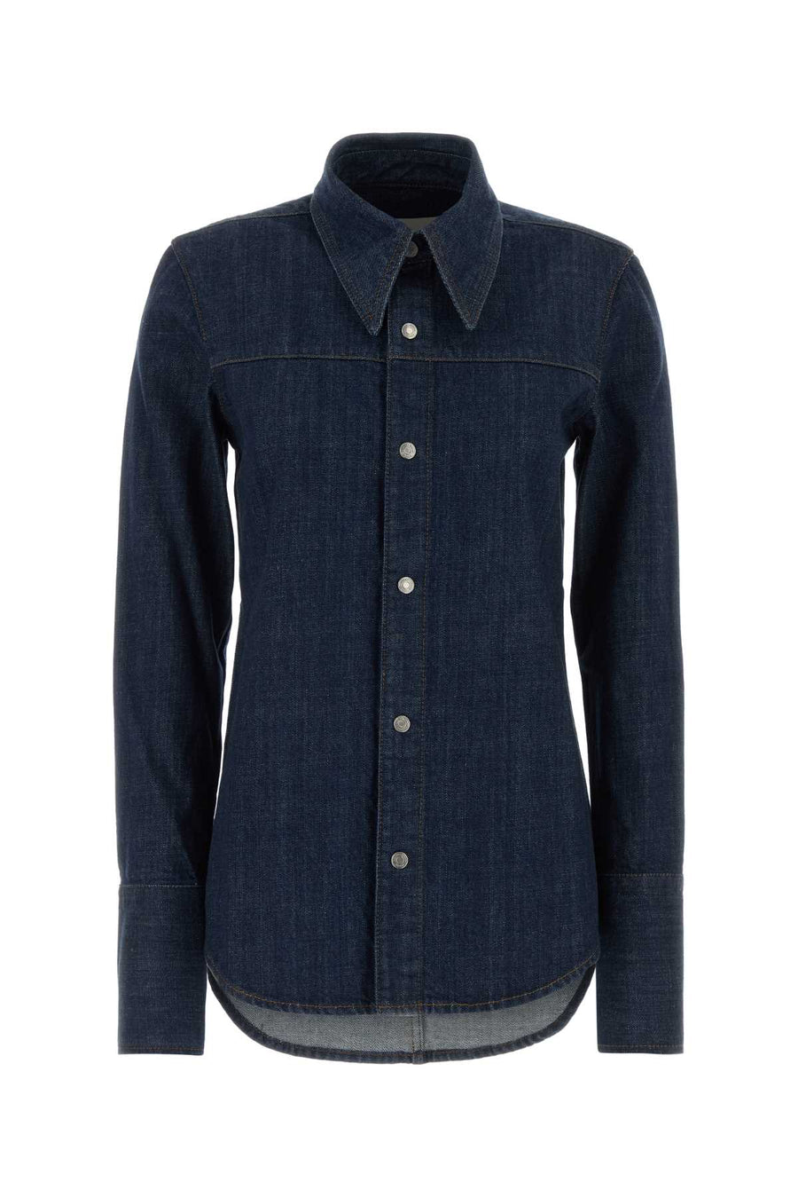 AMI Paris Collar 100% Cotton shirt in navy