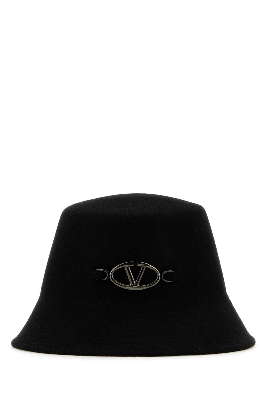 Valentino Garavani Vlogo Exterior: 100% Wool; Lining: 100% Polyester bucket hat in black