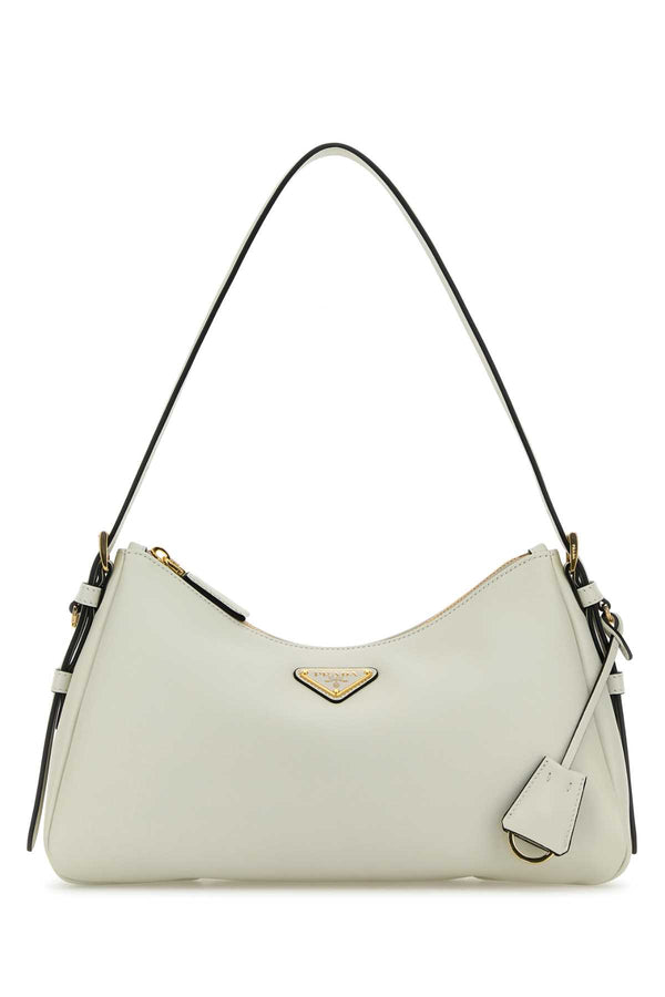 White Leather Medium Aimã©e Shoulder Bag Bianco N Borse A Mano