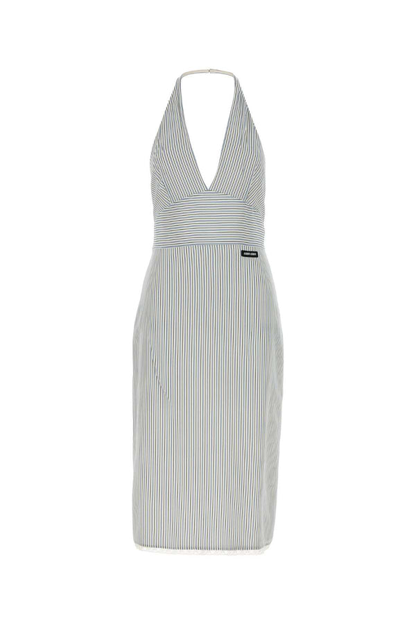 Miu Miu 100% silk dress in white