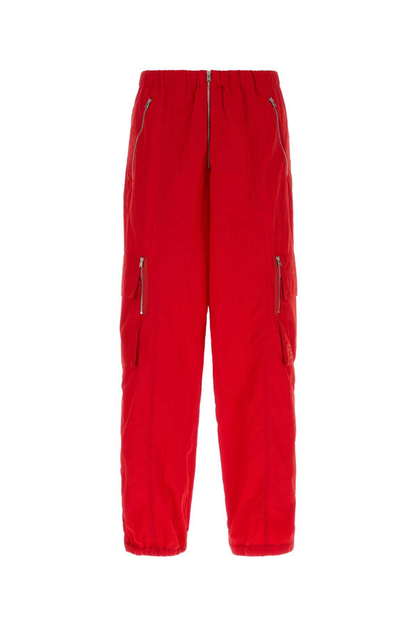 Fendi Fluid 100% Nylon joggers in red