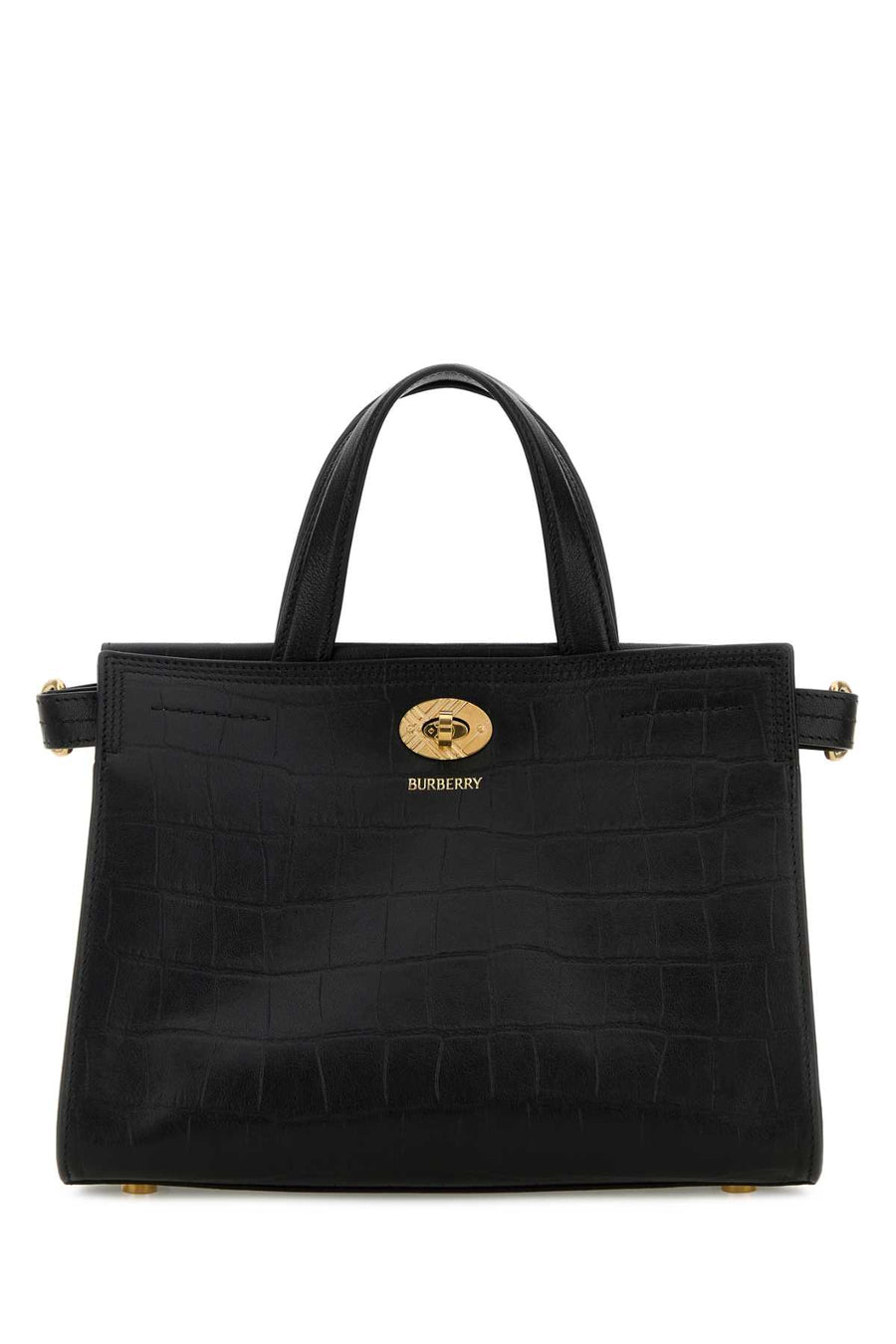 Burberry Cotswolds 100% Lamb Leather top handle bag in black