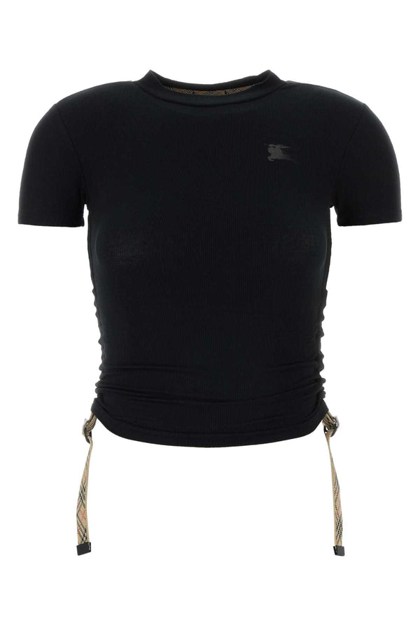 Burberry 82% Modal t-shirt in black