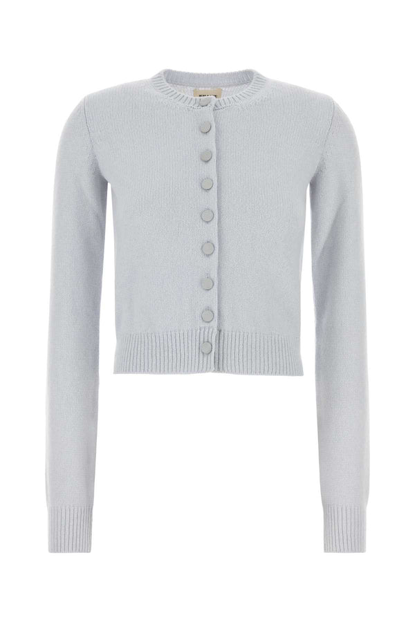 Khaite Cardigan 100% Cashmere cardigan in blue