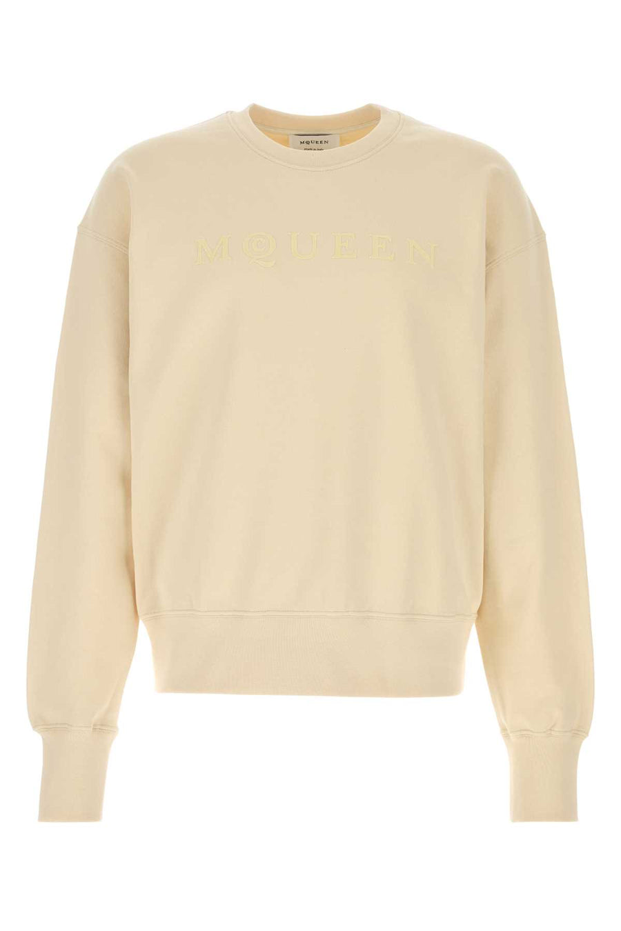 Alexander McQueen Cotton 97% sweatshirt in beige