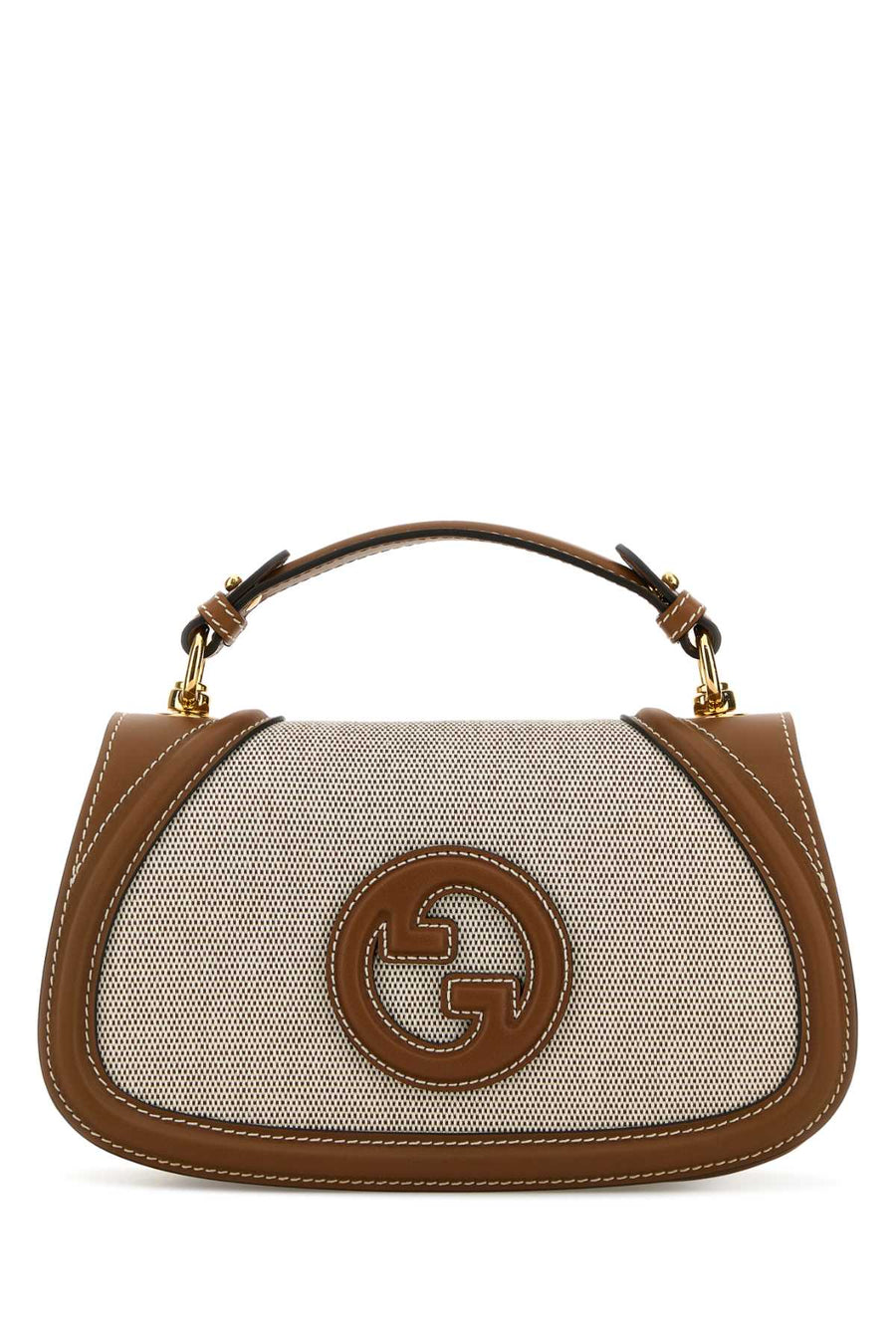 Gucci Exterior: 100% Fabric top handle bag in brown