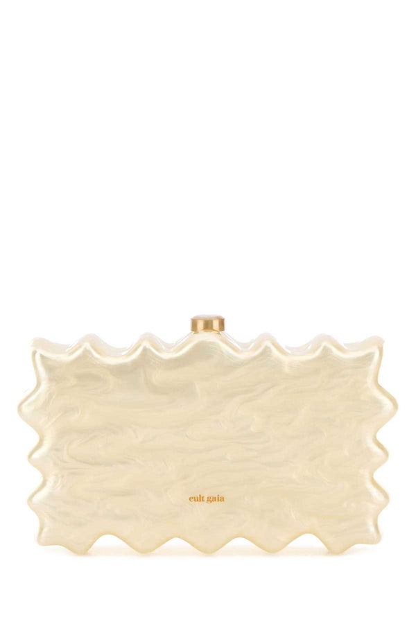 Cult Gaia Clutch Exterior: 100% Acrylic clutch in ivory