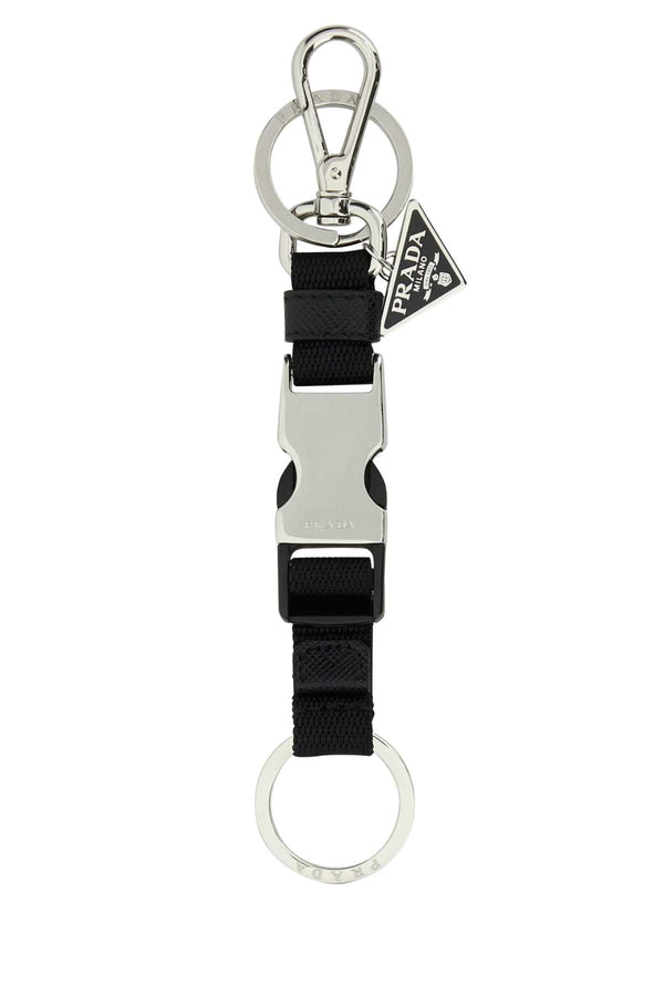 Prada 100% steel key case in black