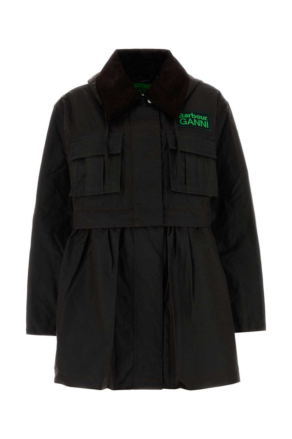 Barbour X Ganni Ganni Exterior: 100% Cotton; Lining: 65% Polyester jacket in black