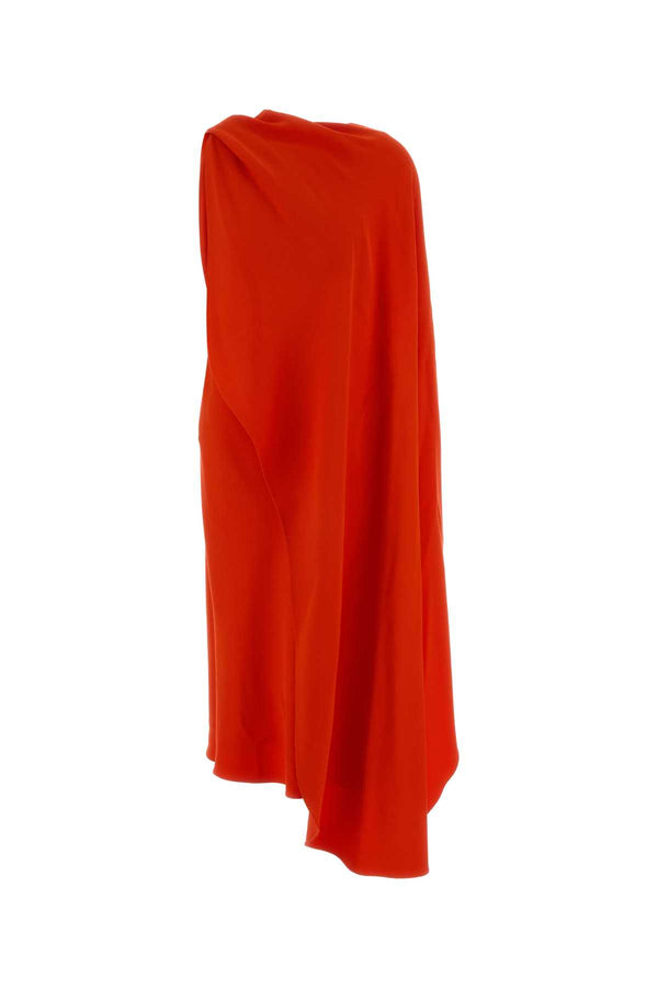 Balenciaga Exterior: 68% Silk 32% Wool; Lining: 100% Silk dress in red