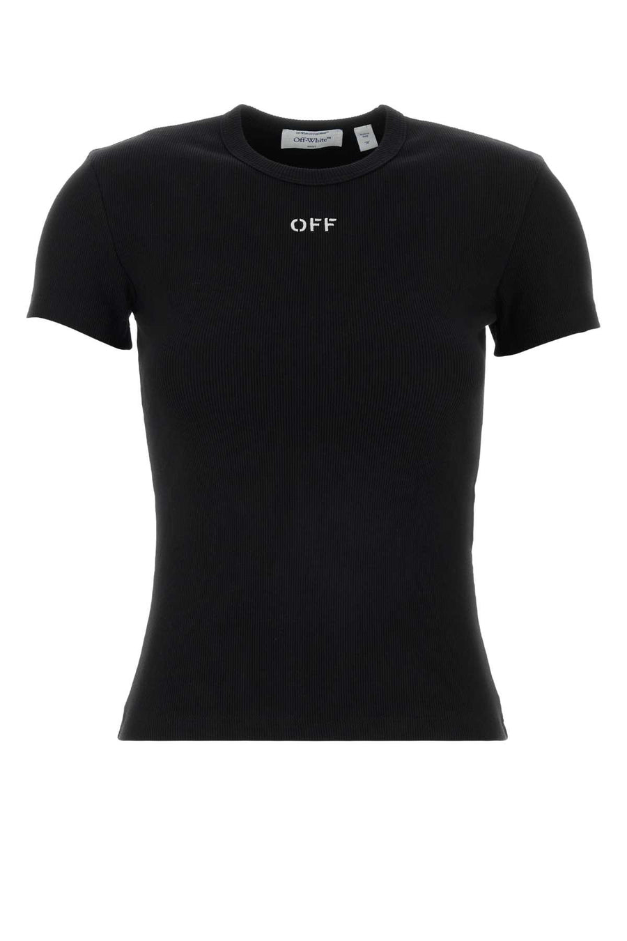 Off-White Stamp 98% Cotton t-shirt in black