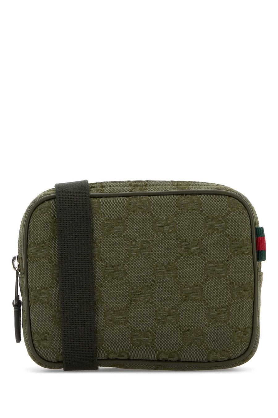 Gucci 71% cotton crossbody bag in green