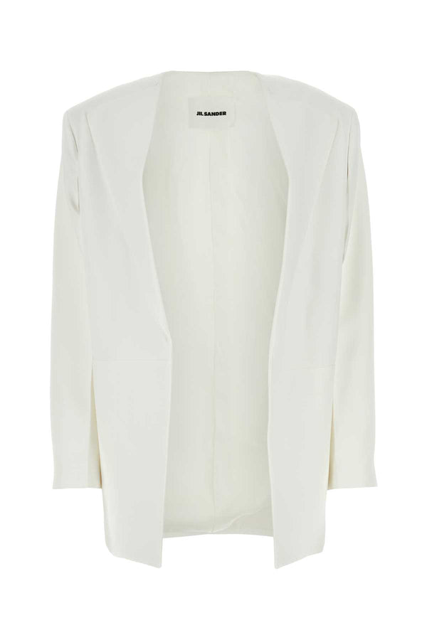 Jil Sander Gilet Exterior: 100% Viscose. Lining: 100% Viscose blazer in white