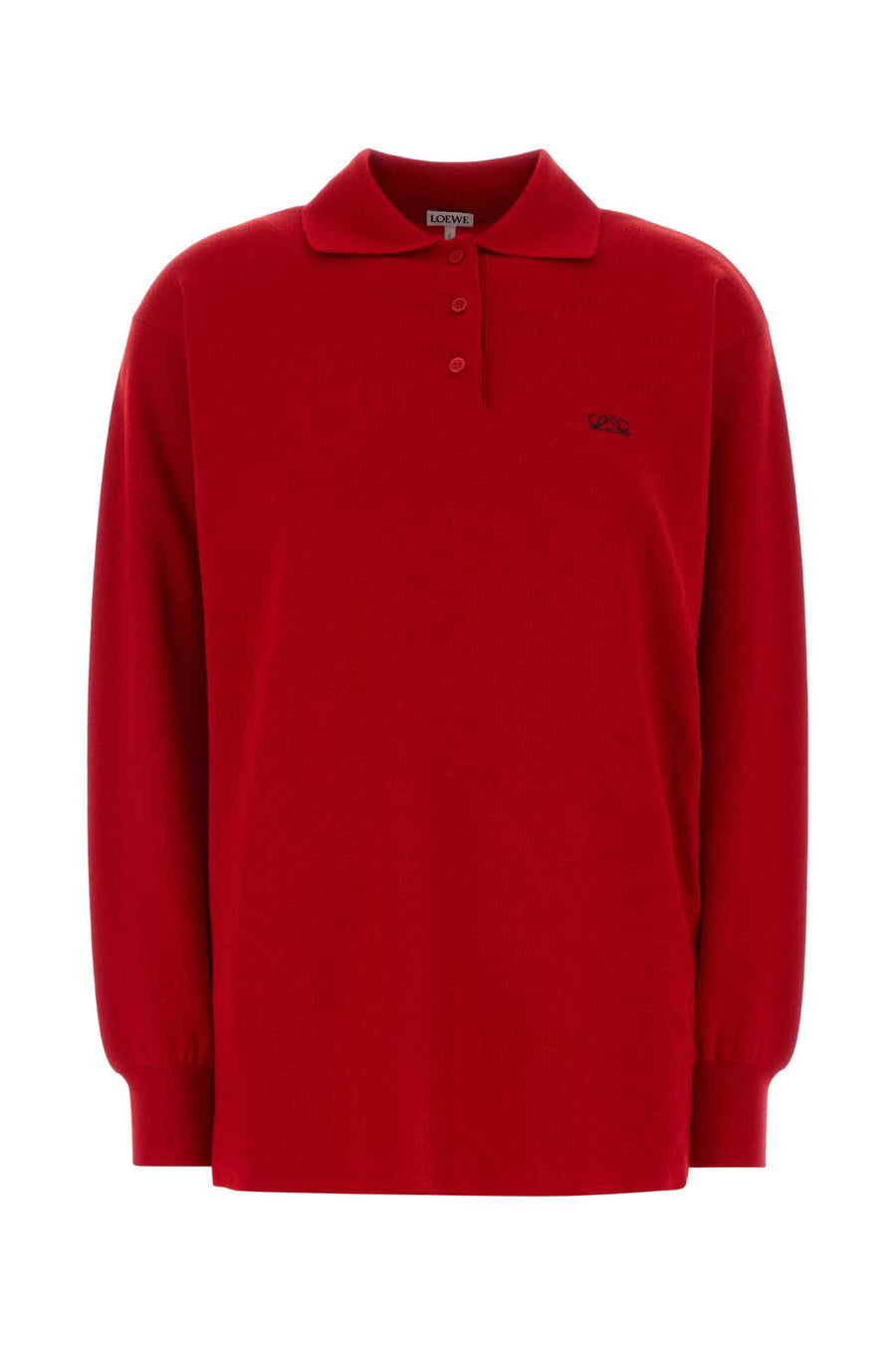 Loewe Sweater 67% Cashmere polo shirt in red