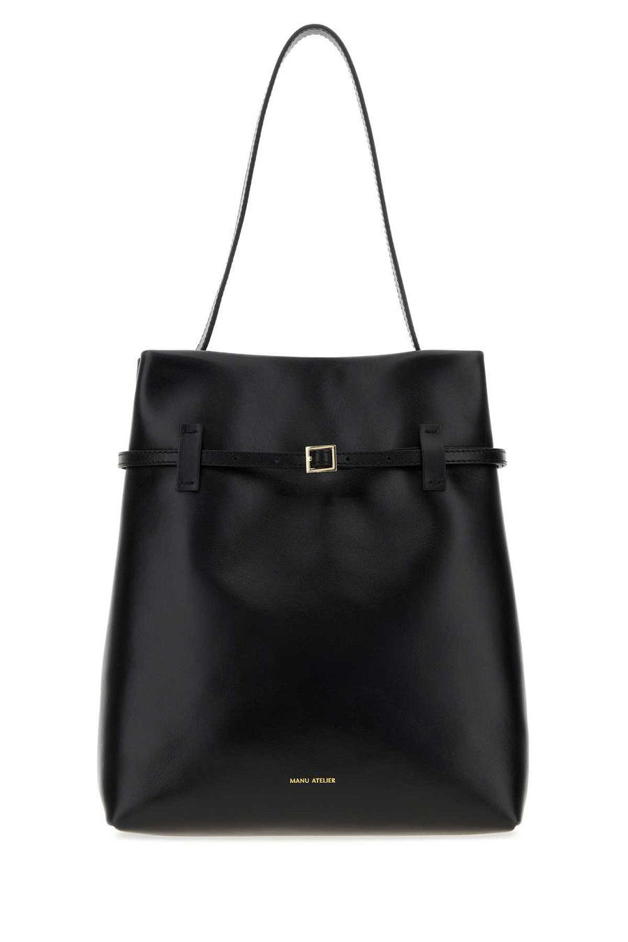 Black Leather Shopping Bag Borse A Mano