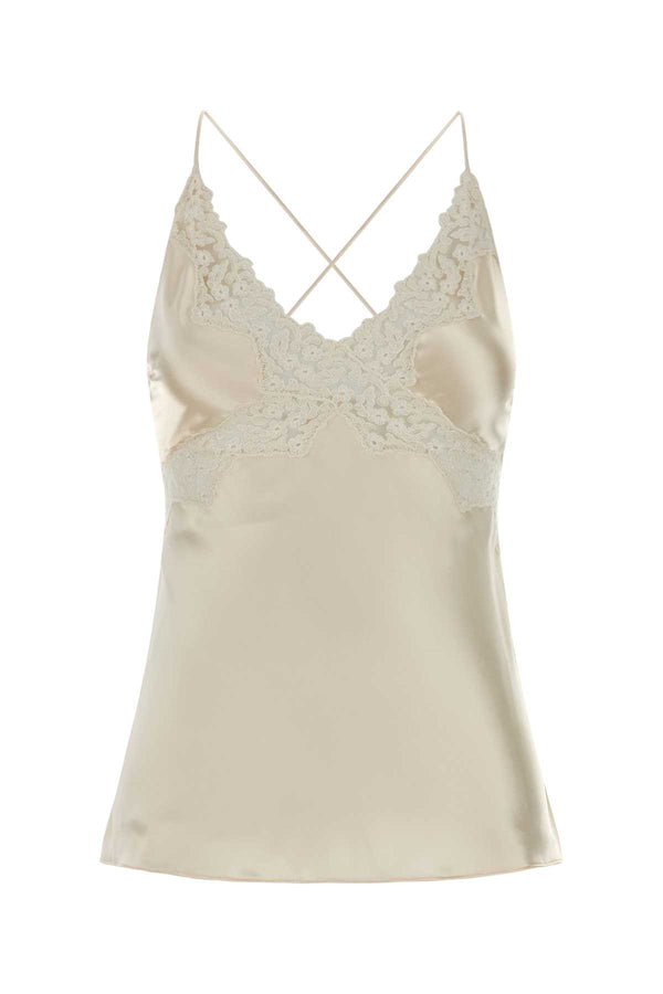 Alberta Ferretti 100% Viscose tank top in white