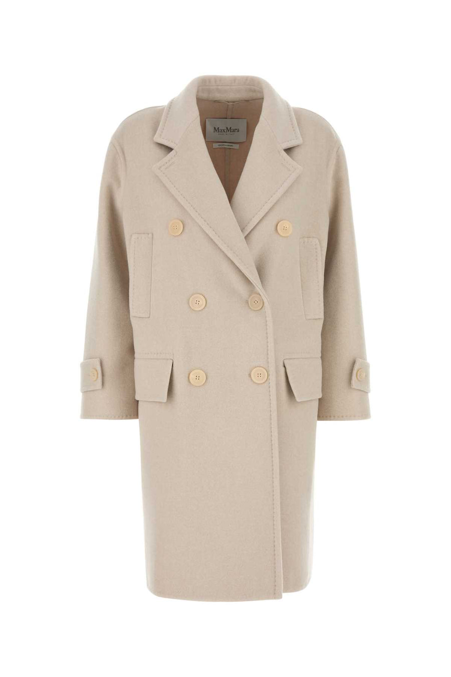 Max Mara 70% Virgin wool coat in beige