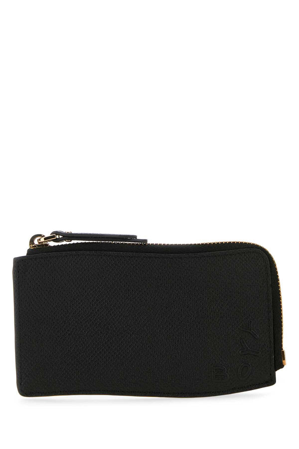 Boyy Exterior: 100% Leather Finishing: Golden metal card case in black