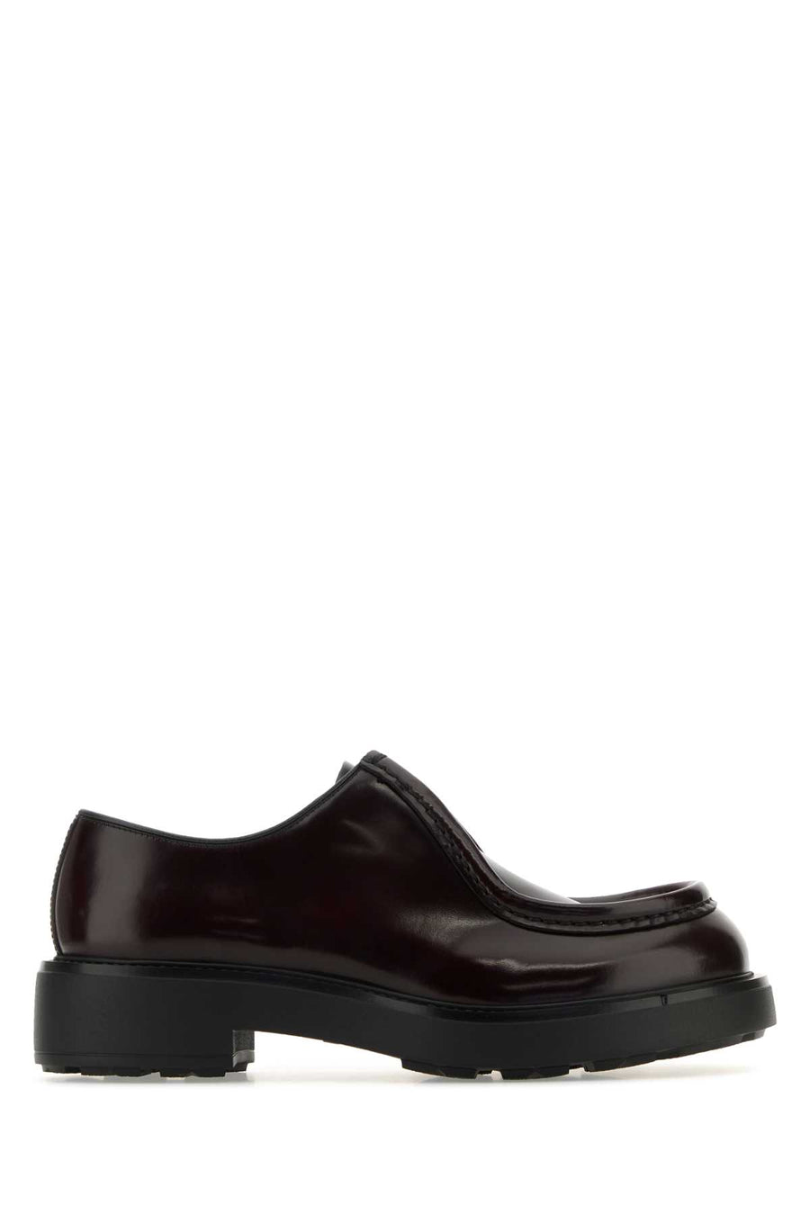 Prada 100% Vitello loafer in cordovan