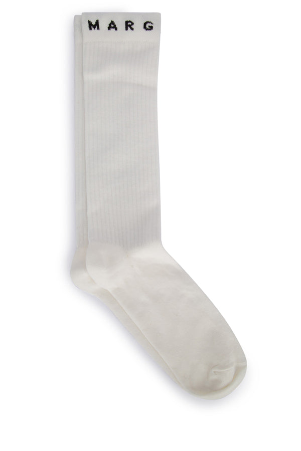 Mm6 Kids 74% Cotton socks in white