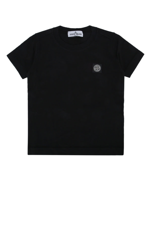 Stone Island Kids 100% cotton t-shirt in black