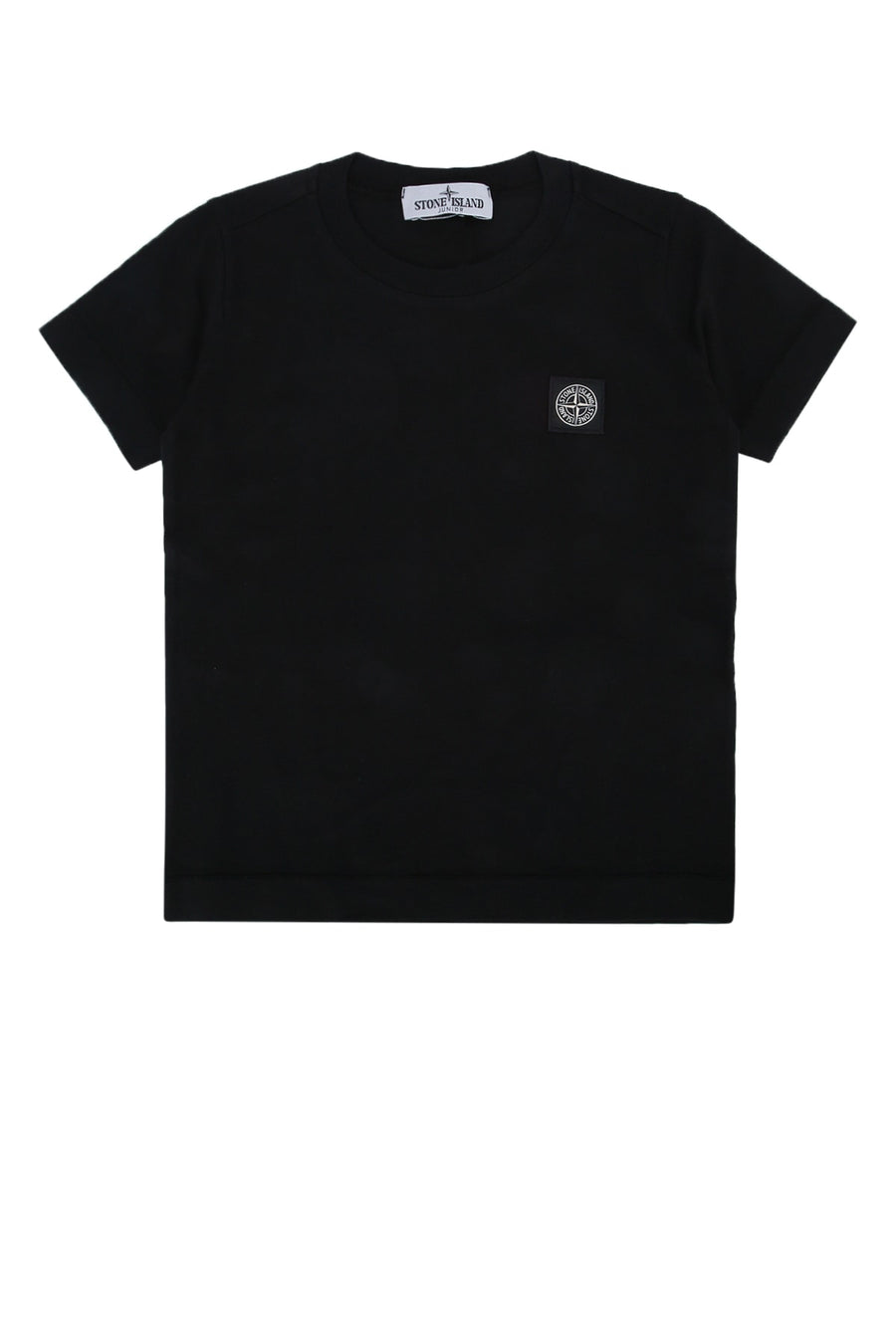Stone Island Kids 100% cotton t-shirt in black