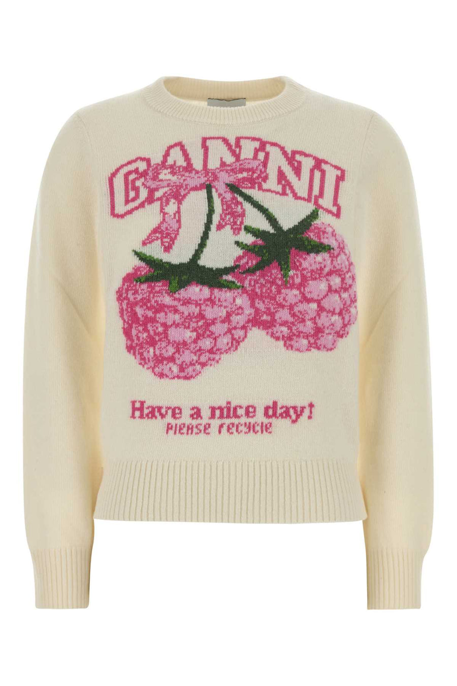 Ganni Wool 45% Wool sweater in beige