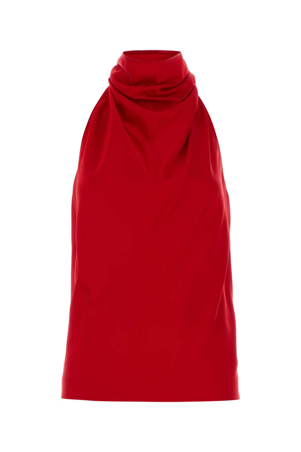 Stella McCartney Halterneck 73% Acetate tank top in red