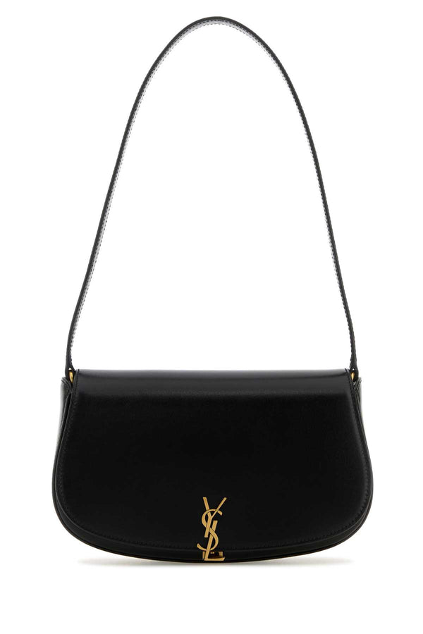 Saint Laurent Demi Exterior: 100% Leather shoulder bag in black