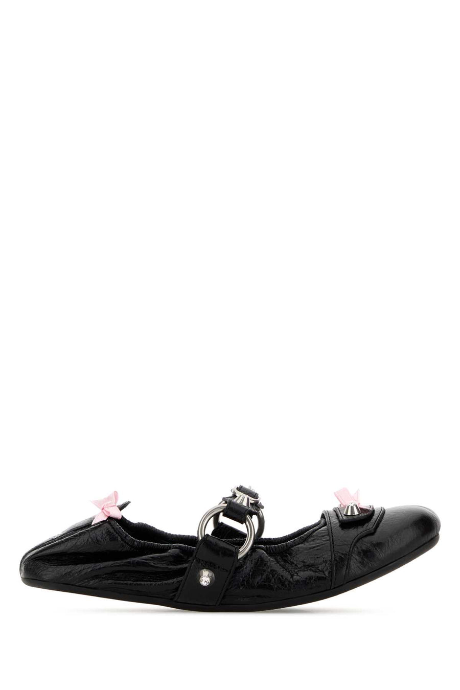 Balenciaga Domesticated lamb leather 95% ballet flat in black