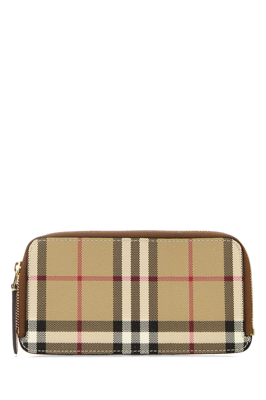 Burberry Long Exterior: 55% Polyurethane card holder in brown