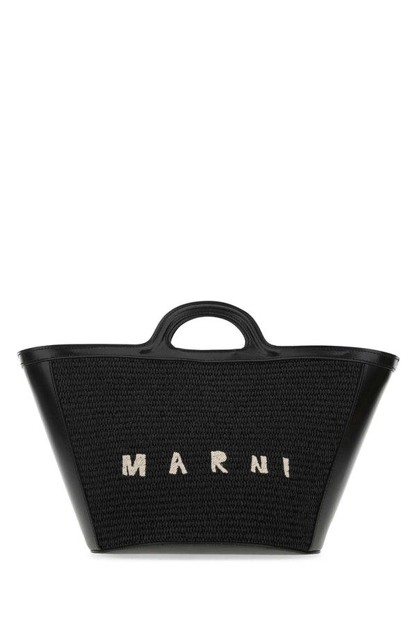 Marni Mano Body 52% Cotton 48% Polyamide top handle bag in black