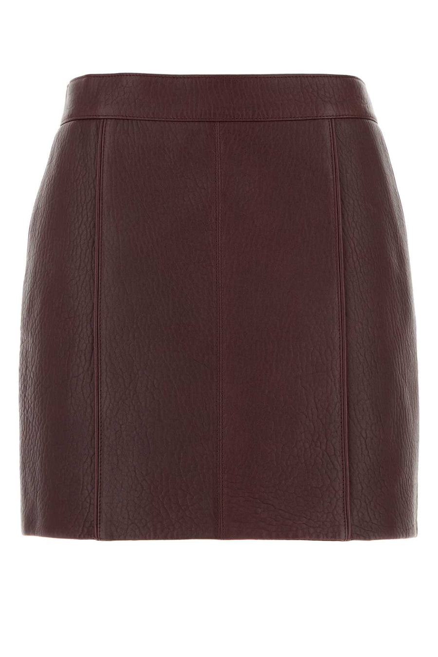 Chloé Exterior: 100% Lamb Lining: 100% Cupro skirt in burgundy