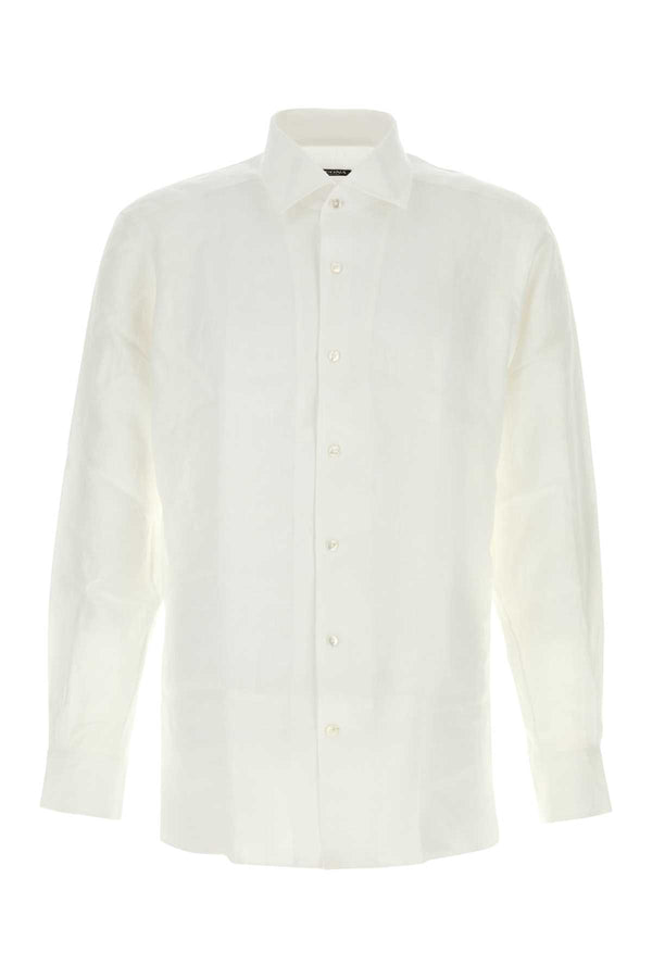 Zegna Lino 100% Linen shirt in white