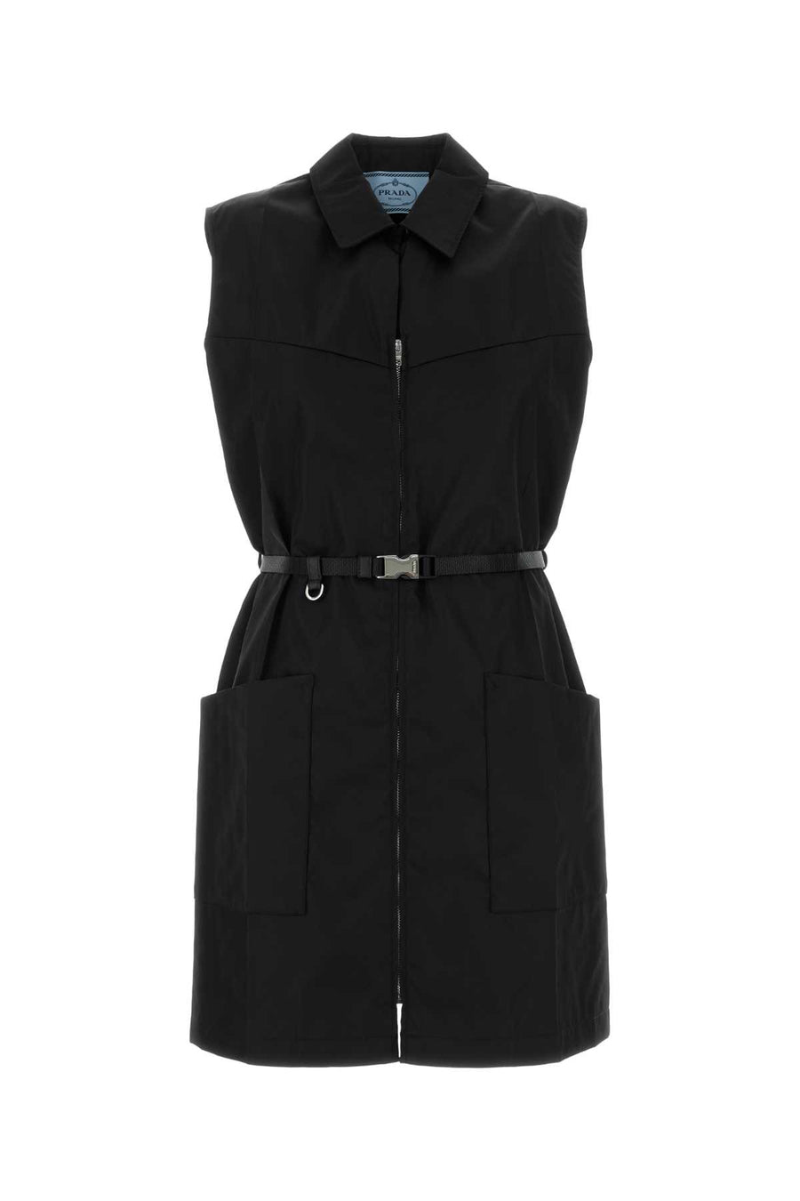 Prada 100% Re-Nylon mini dress in black