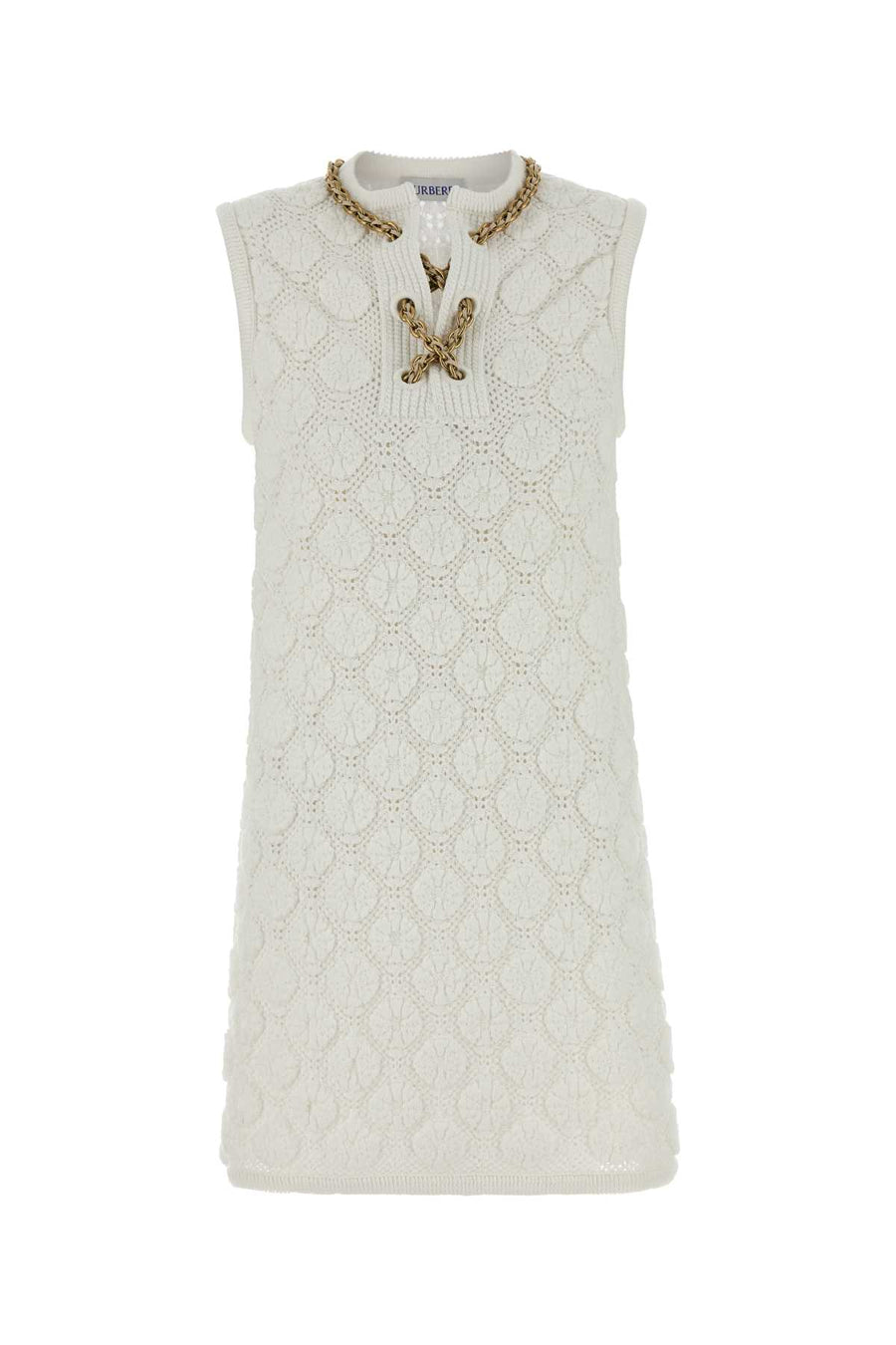 Burberry 97% Cotton dress in white