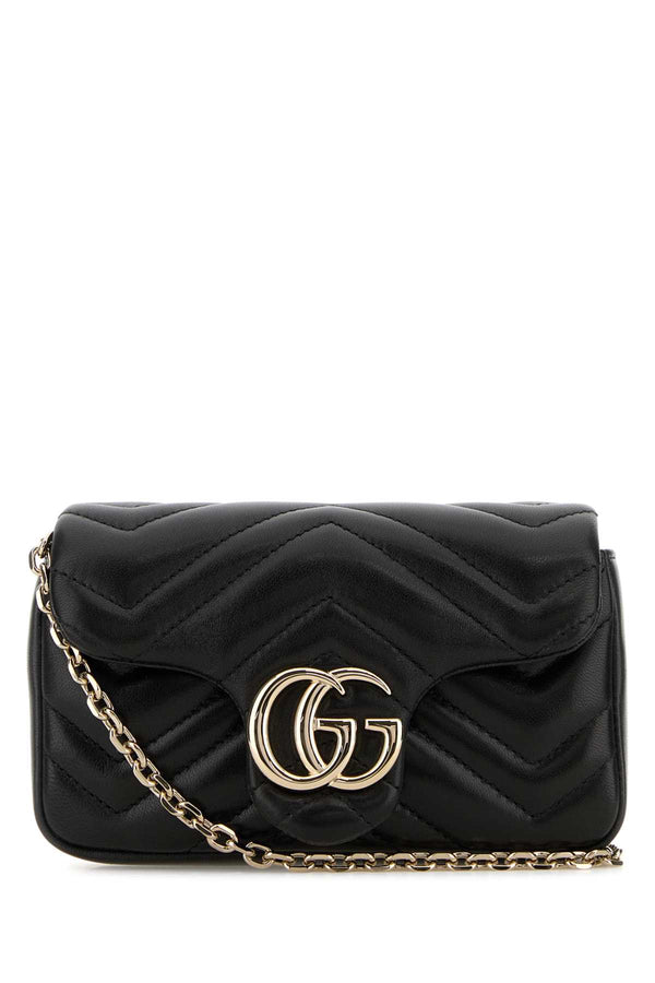 Gucci With Lamb leather shoulder bag in black
