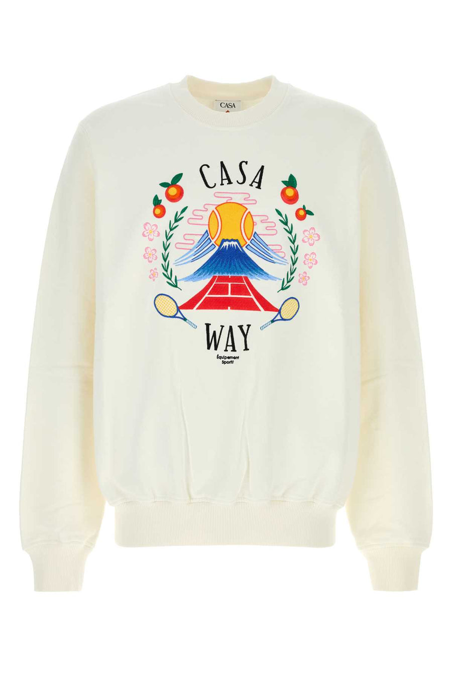 Casablanca Mountain 100% Organic cotton sweatshirt in white