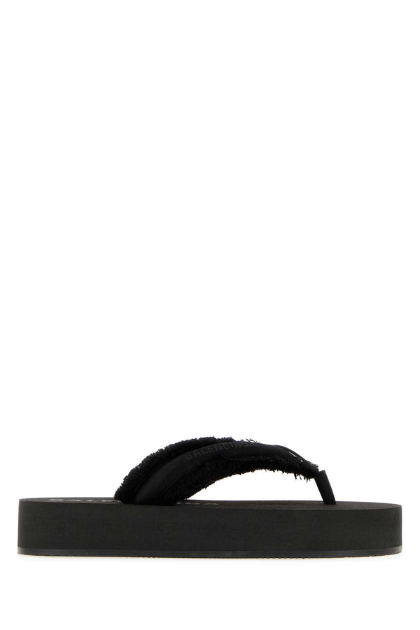 Balenciaga Thong Exterior: 100% Fabric slipper in black