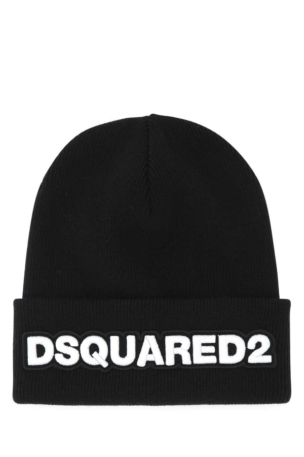 Dsquared2 KNM000115040001 100% Wool beanie in black