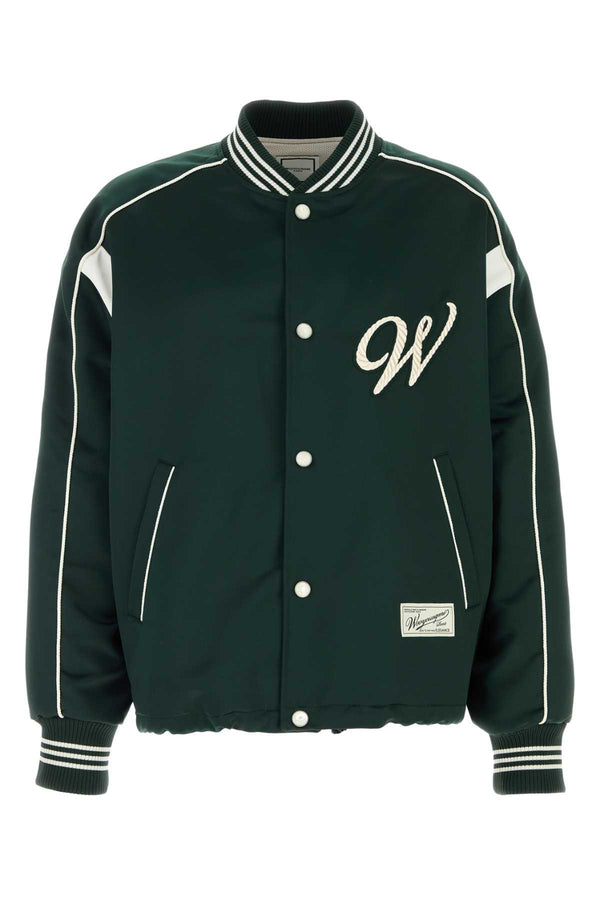 Wooyoungmi Jumper Exterior: 100% Polyester; Lining: 100% Polyester bomber jacket in green
