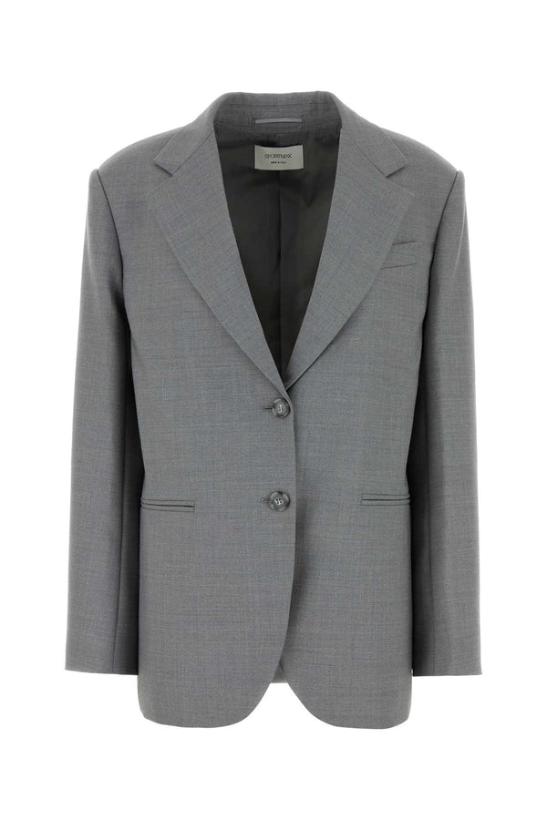 Sportmax Exterior: 100% Virgin wool; Lining: 70% Acetate 30% Polyester blazer in gray