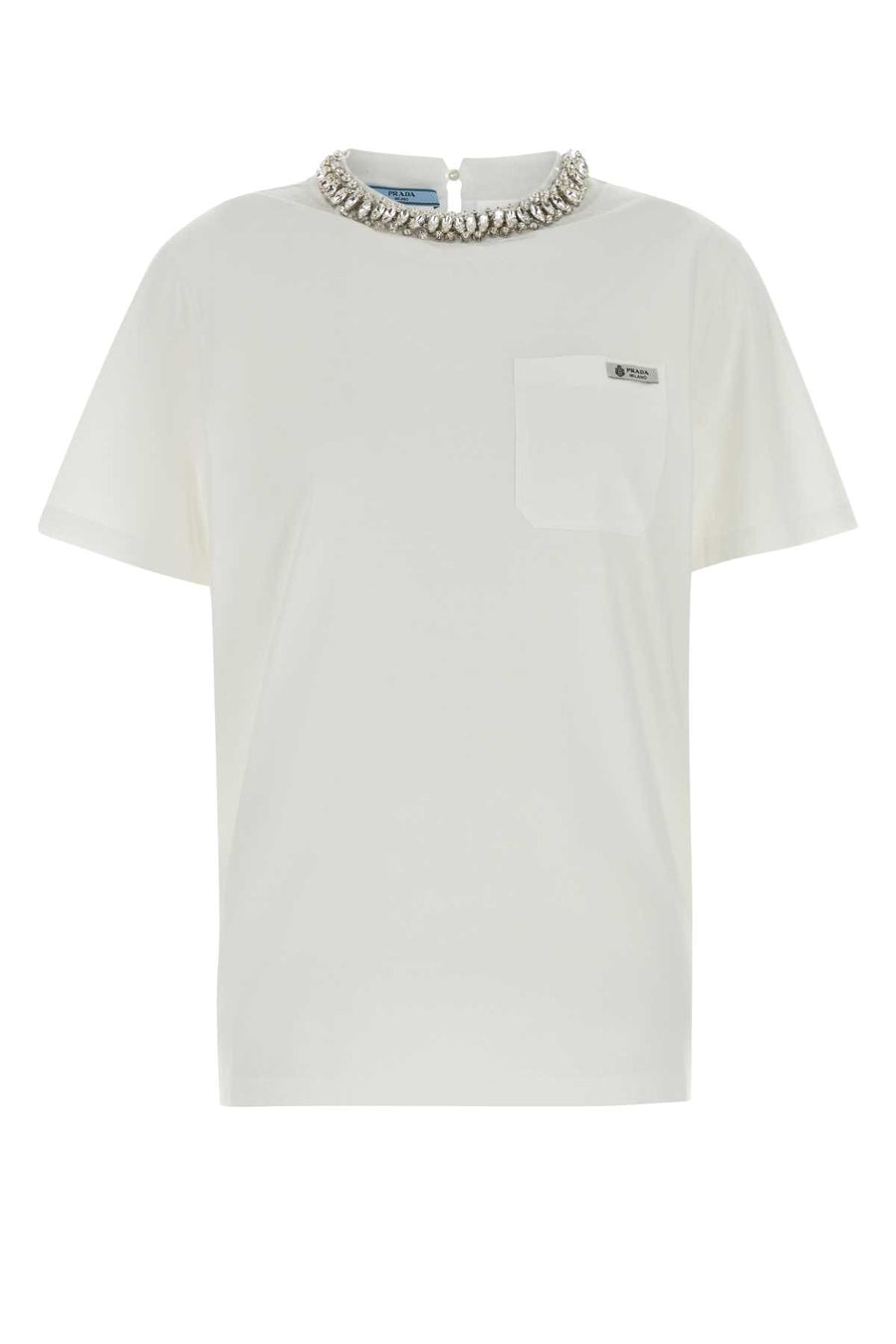 Prada Exterior: 100% Cotton t-shirt in white