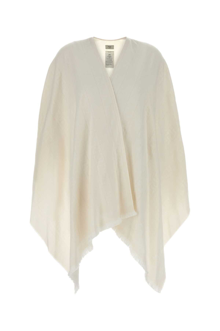 Fendi Riga 70% Virgin wool cape in beige