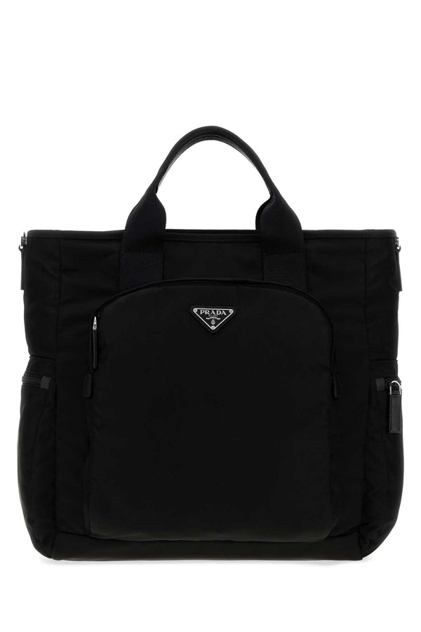 Prada 100% Fabric exterior tote bag in black