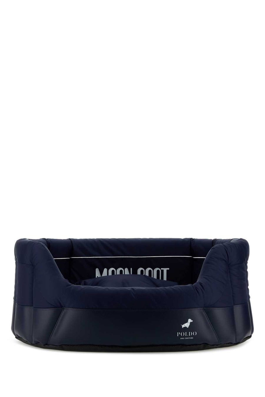 Navy Blue Fabric Poldo Dog Couture X Moonboot Doghouse Blu Exterior: Extra-accessori