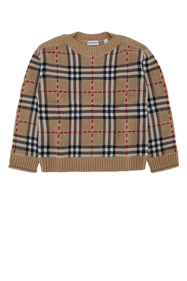 Burberry Jr Patrick 100% Wool sweater in beige